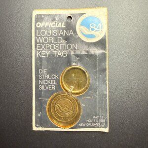 Keychain - official souvenir key tag from the 1984 Louisiana World Exposition